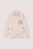 Floral embroidered formal shirt view 1