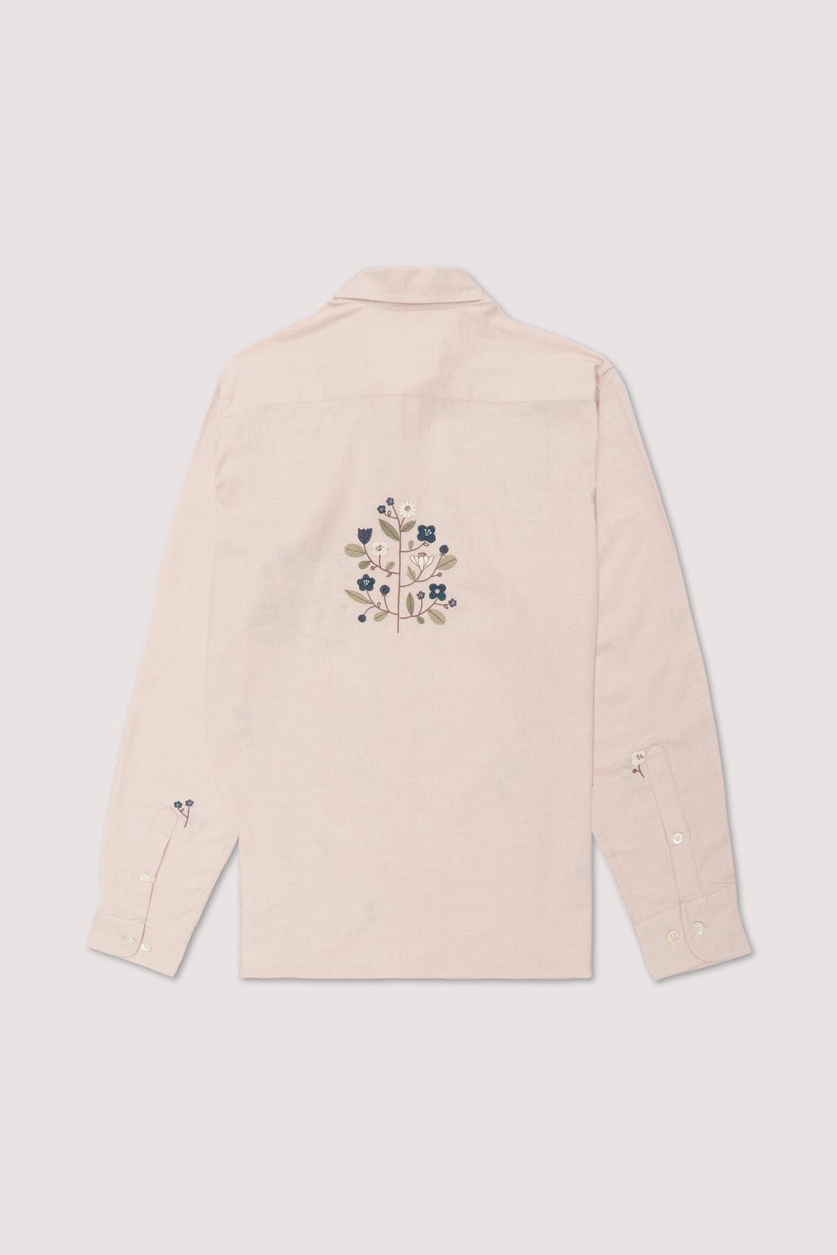 Floral embroidered formal shirt - image 3