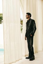 "Midnight in Paris" Hand Embroidered Blazer view 3