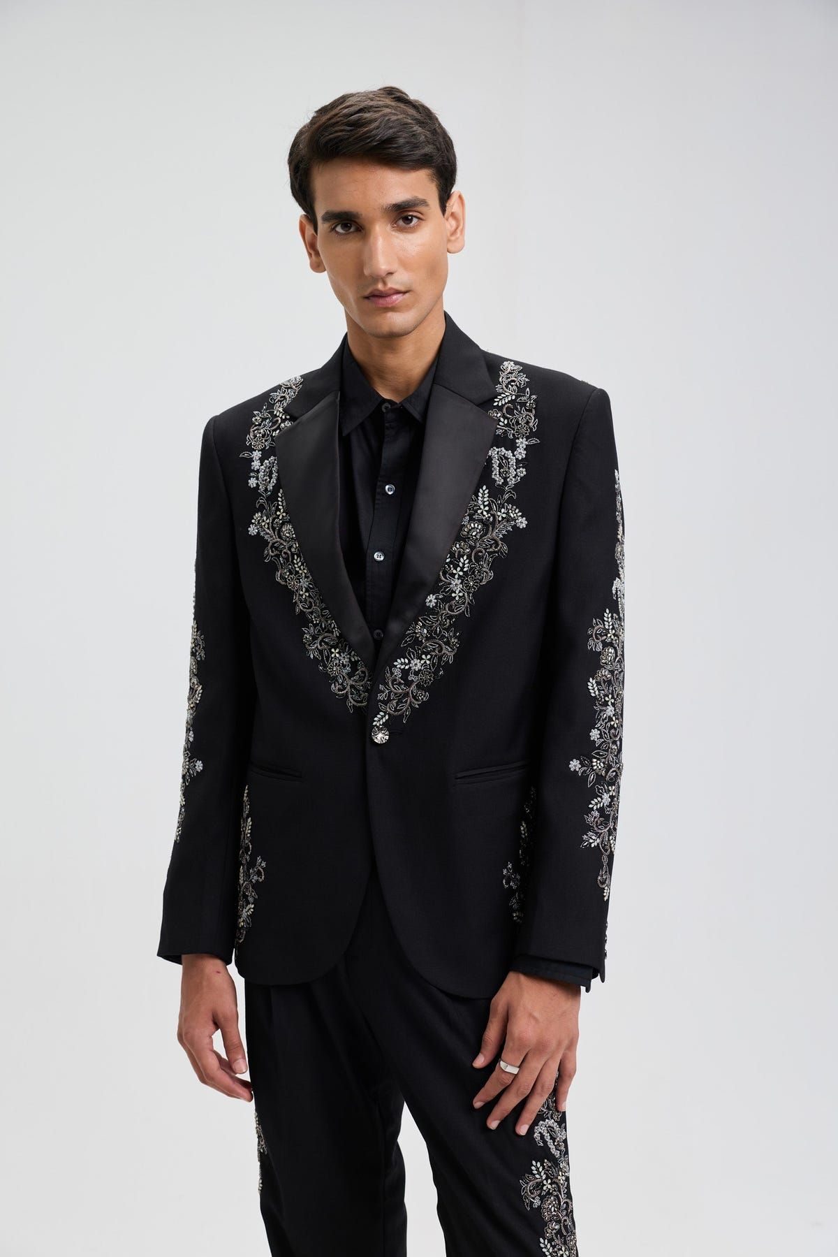 "Midnight in Paris" Hand Embroidered Blazer - image 4