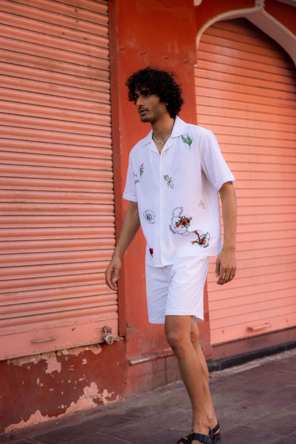 Perte D'ego — "Udaipur" hand embroidered Shirt