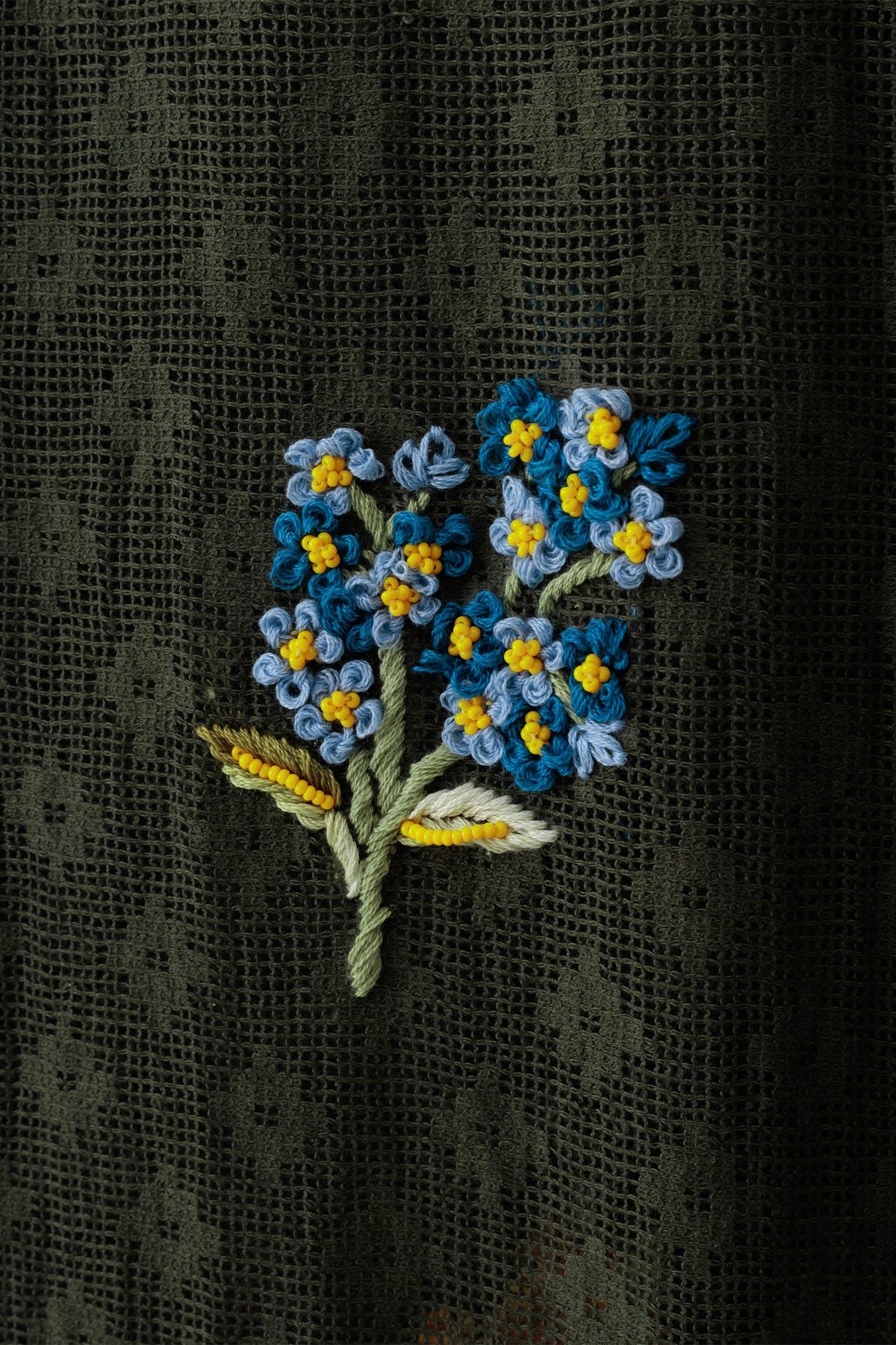 "Floral bunch" hand embroidered shirt - image 2