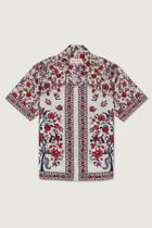 Grey chintz linen shirt view 1