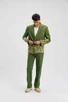 "Garden of love" hand embroidered resort blazer view 6