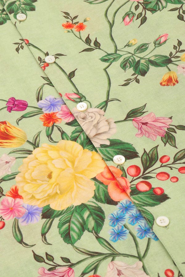 Perte D'ego — Vintage victorian floral linen shirt