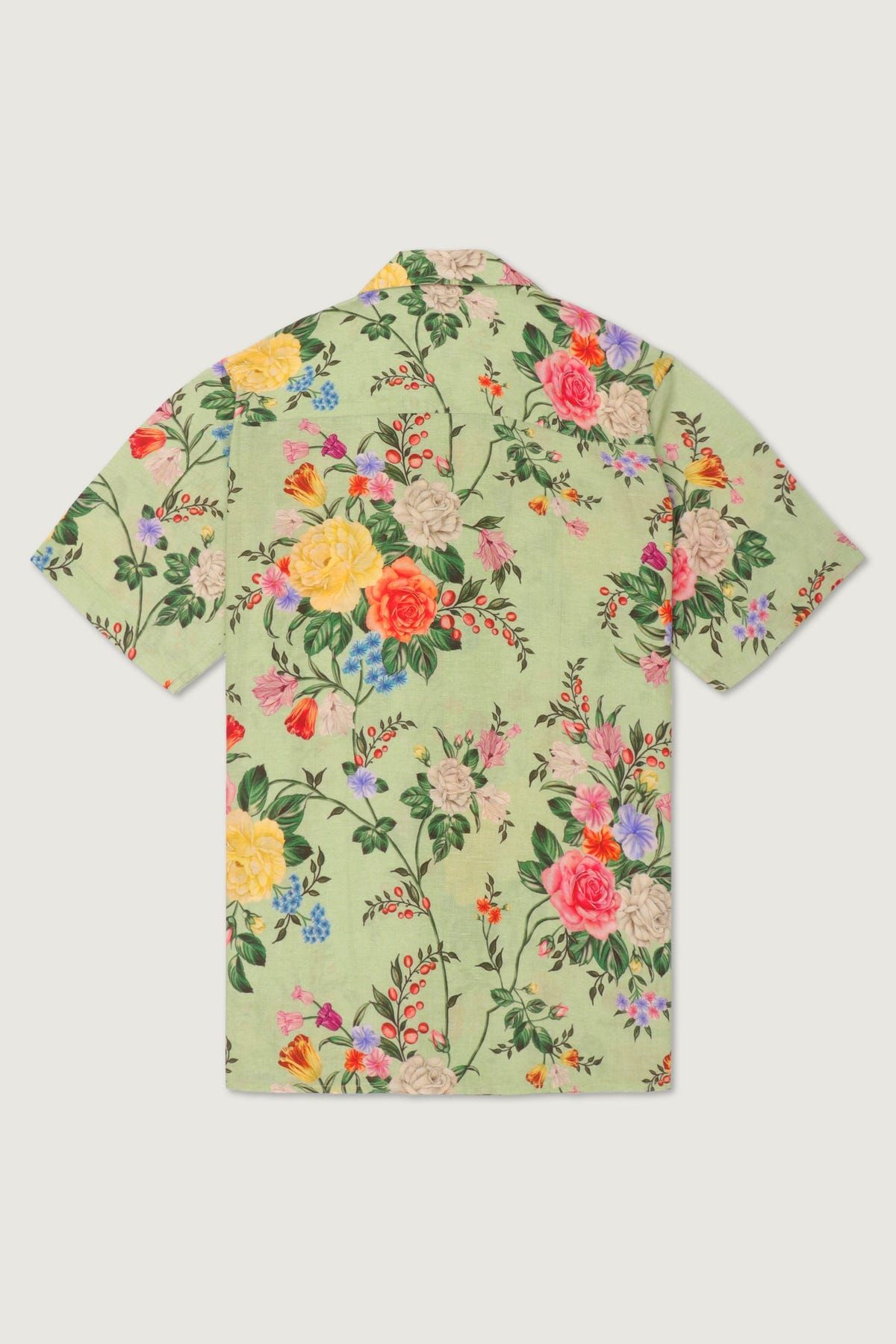 Vintage victorian floral linen shirt - image 3