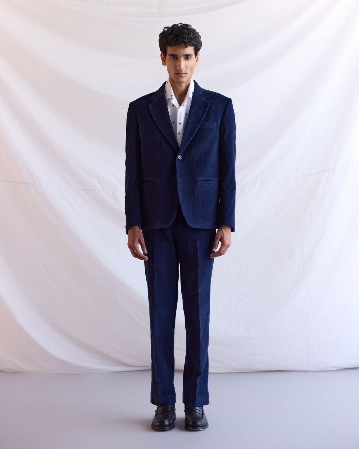 Blue corduroy blazer - image 1