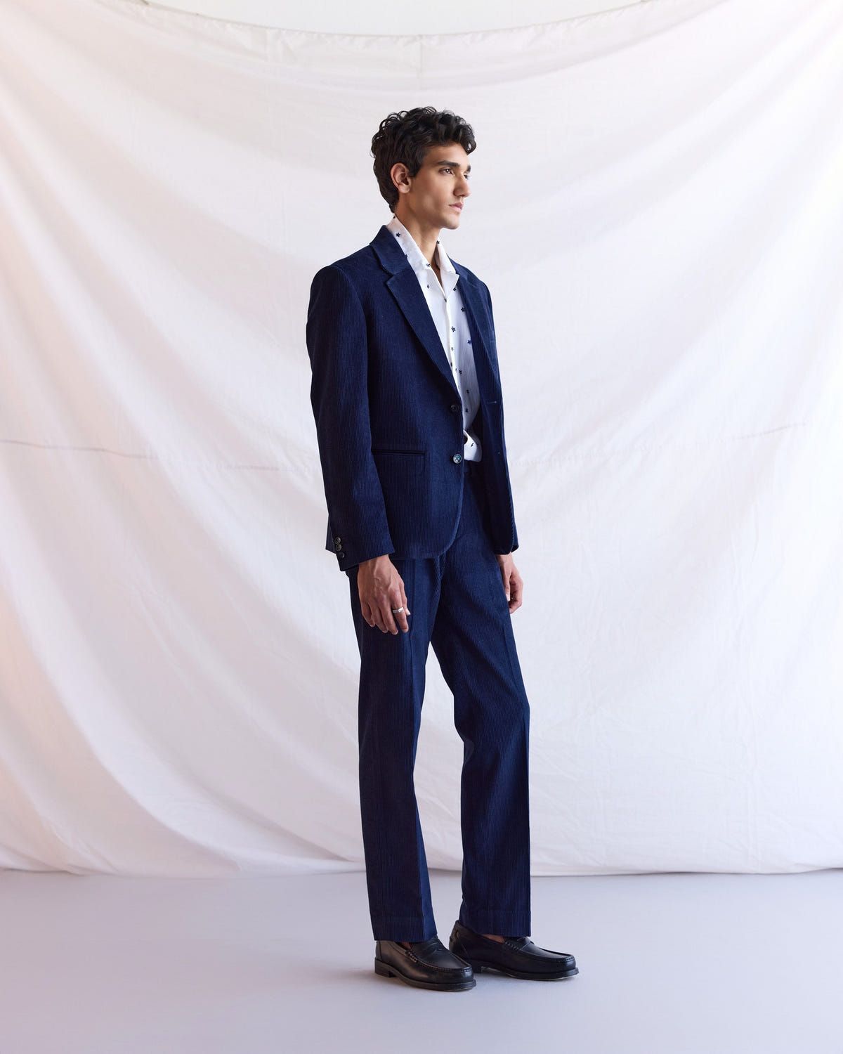 Blue corduroy blazer - image 3