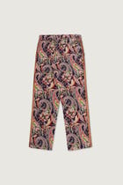 Purple paisley formal pants view 3