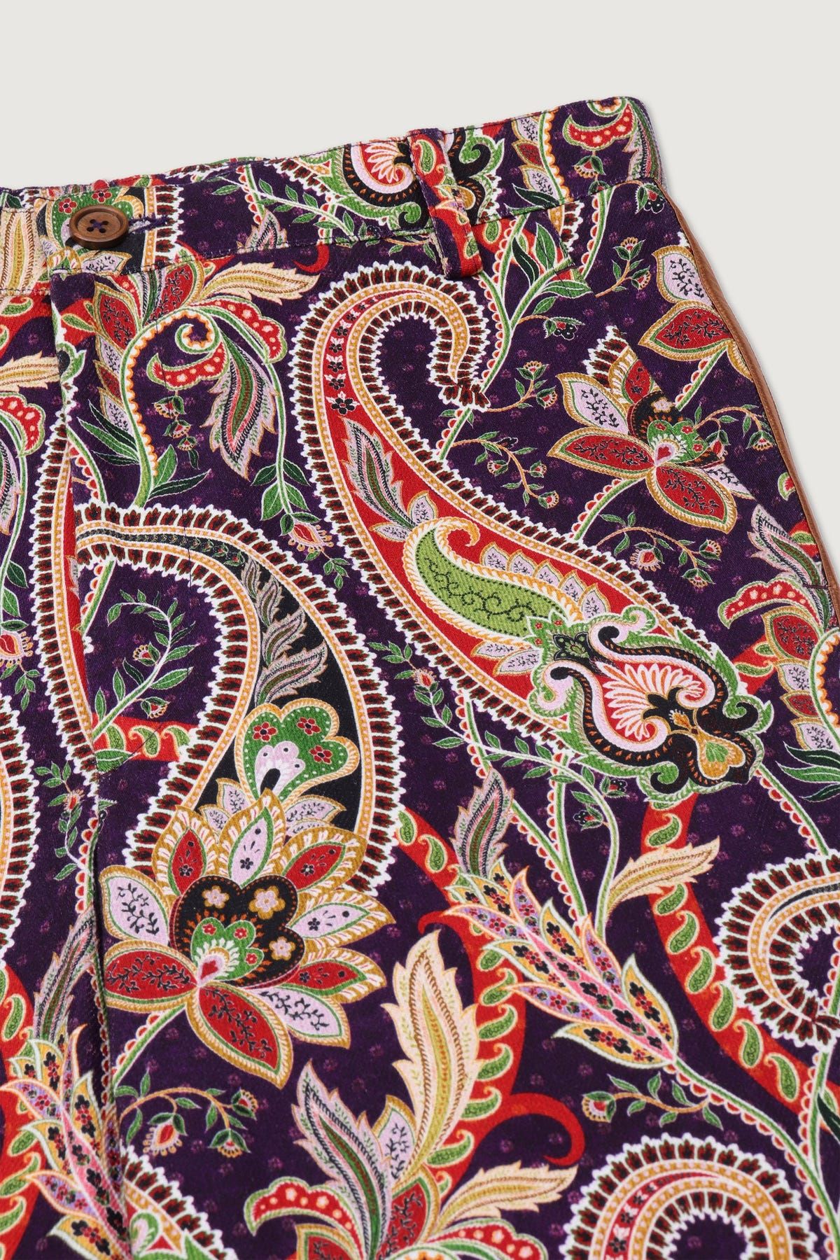 Purple paisley formal pants - image 4