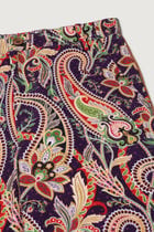 Purple paisley formal pants view 4