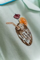 “Day at the pool” hand embroidered shirt view 3