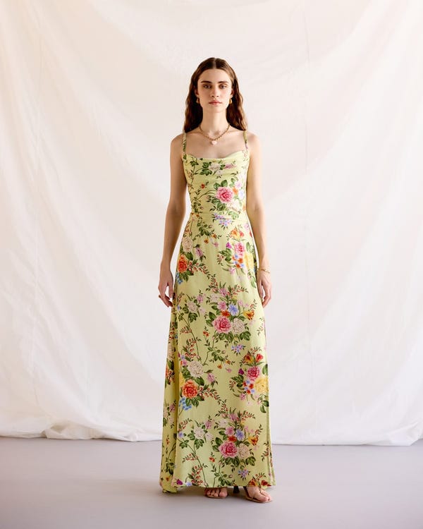 Perte D'ego — Vintage victorian print Pleated Cowl Aline Dress
