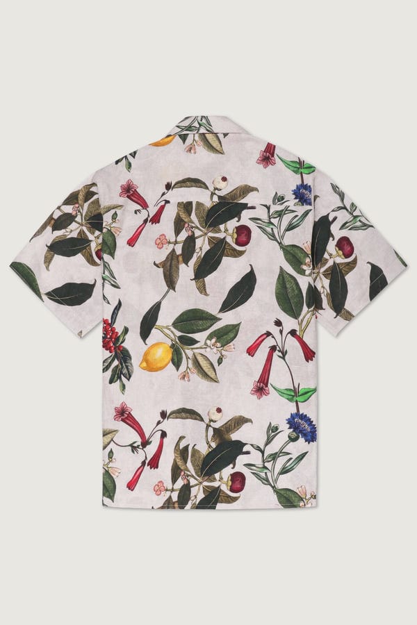 Perte D'ego — Botanical print shirt- Grey