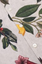 Botanical print shirt- Grey view 3