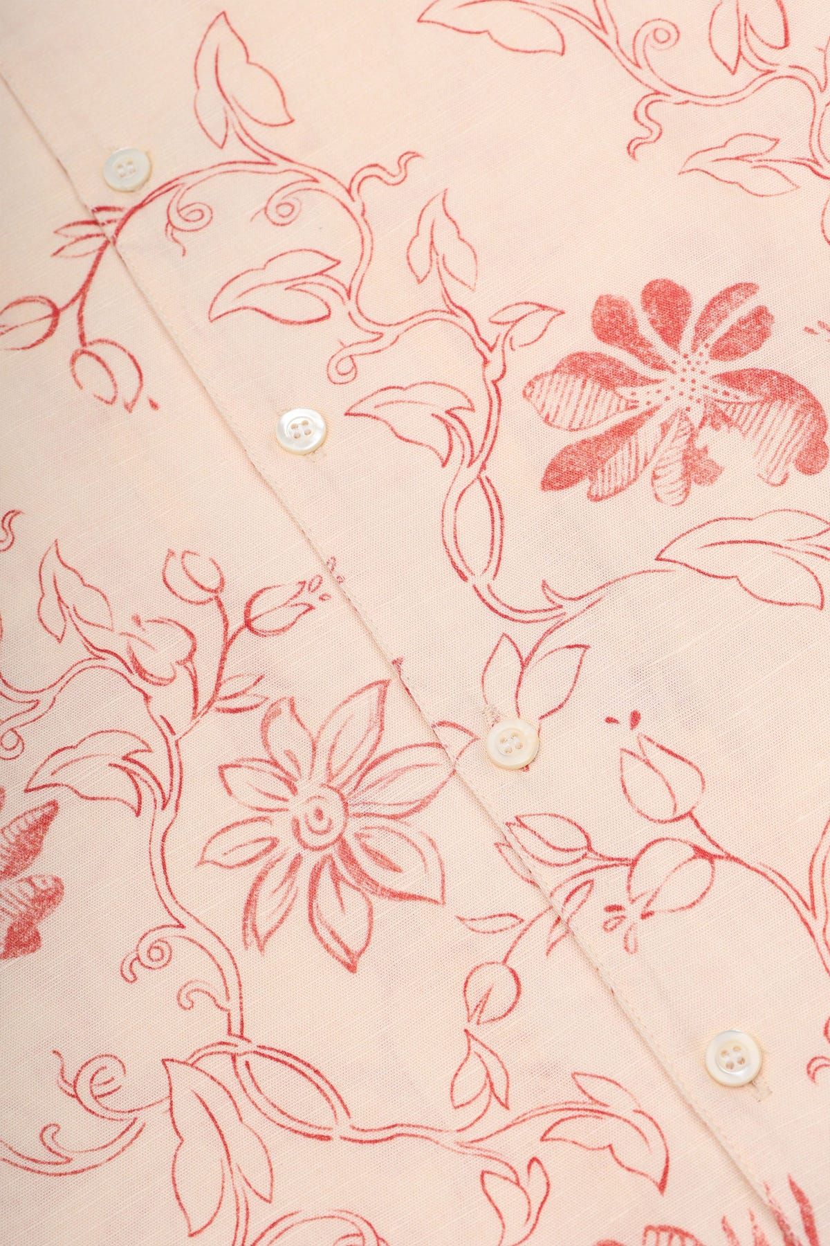 Vintage Floral sketch Shirt - image 2