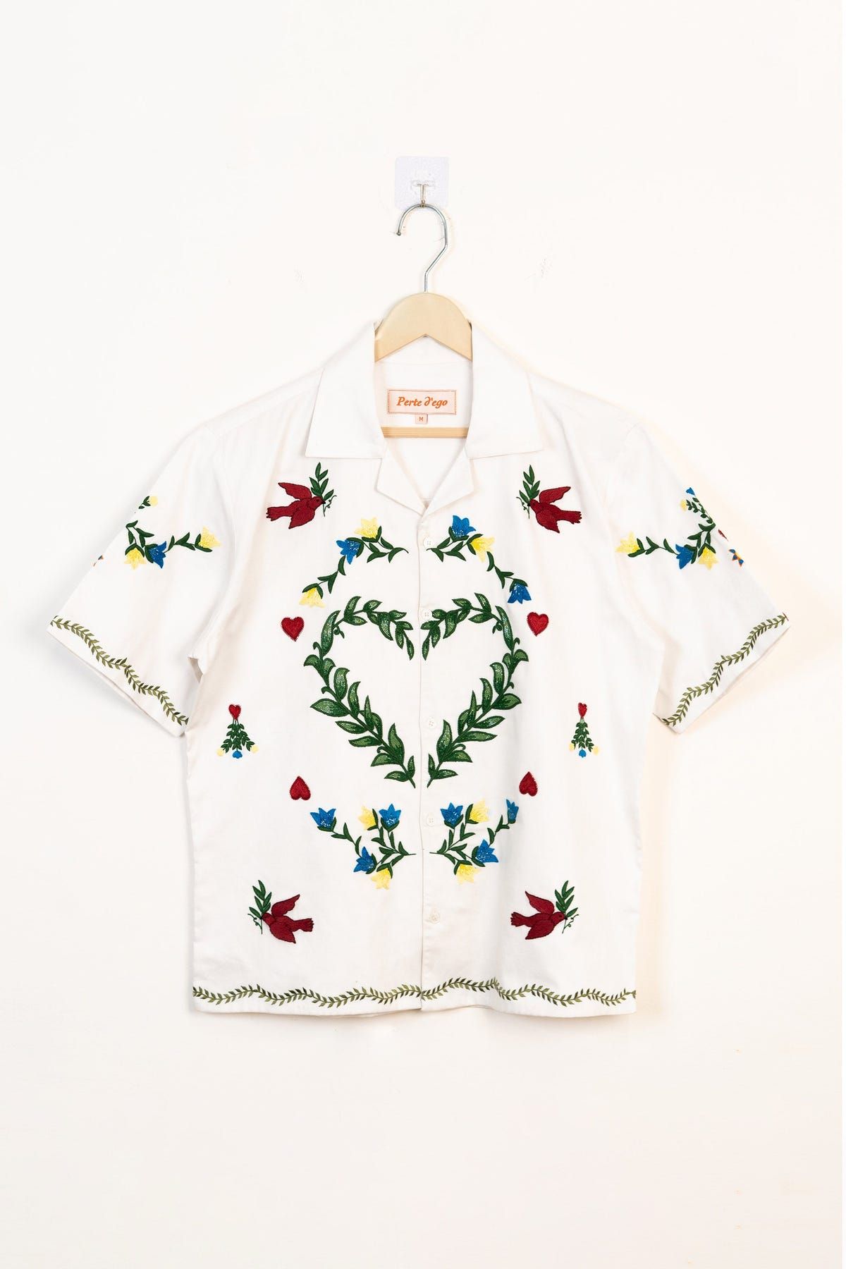 "Lovers in paradise" hand embroidered shirt - image 1