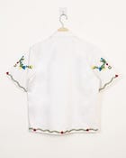 "Lovers in paradise" hand embroidered shirt view 3
