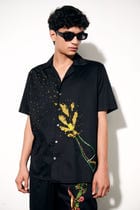 "Champagne showers" hand embroidered Shirt view 1