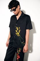 "Champagne showers" hand embroidered Shirt view 6