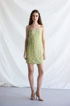 Botanical embroidered slip dress view 1