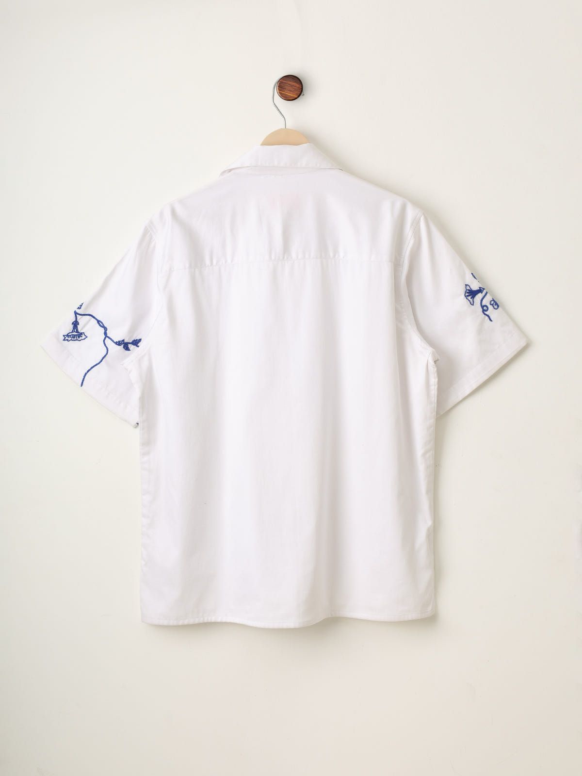 "Blue floral" hand embroidered shirt - image 3