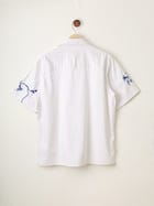 "Blue floral" hand embroidered shirt view 3