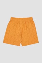 Orange floral embroidered shorts view 2
