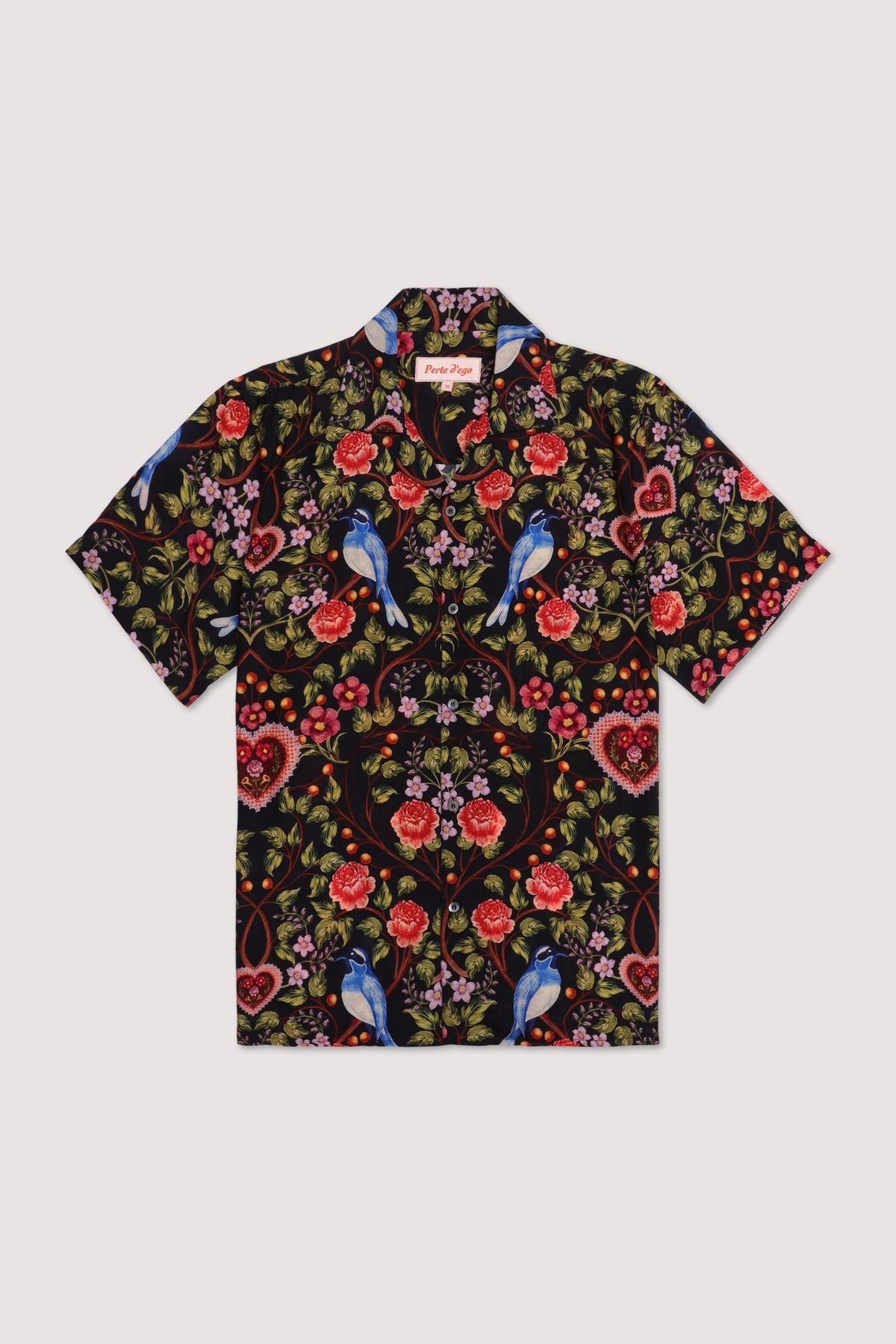 Lovers vintage print shirt- Black - image 1
