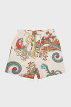Multicolor paisley shorts view 1
