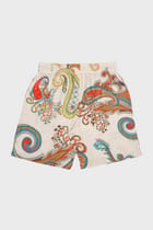 Multicolor paisley shorts view 2