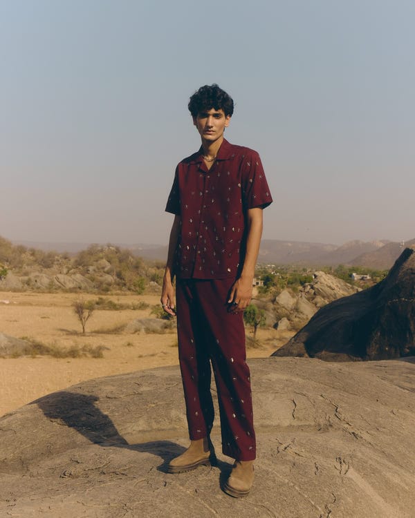 Perte D'ego — "Le trinket" hand embroidered shirt
