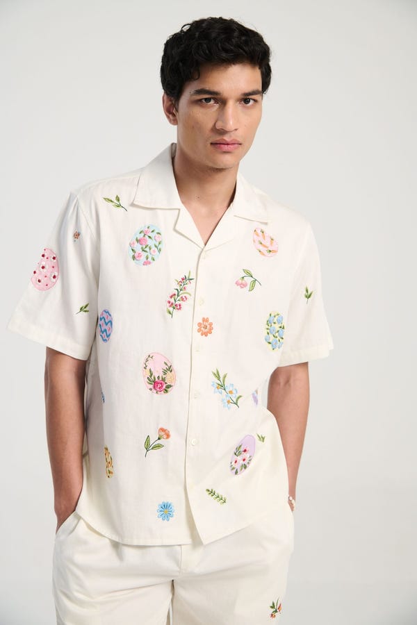 Perte D'ego — "Easter eggs" hand embroidered Shirt