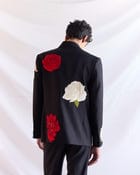 "Floral Reverie" hand embroidered Blazer view 3