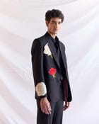 "Floral Reverie" hand embroidered Blazer view 6