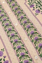 Vintage Floral Border Silk Shirt view 2