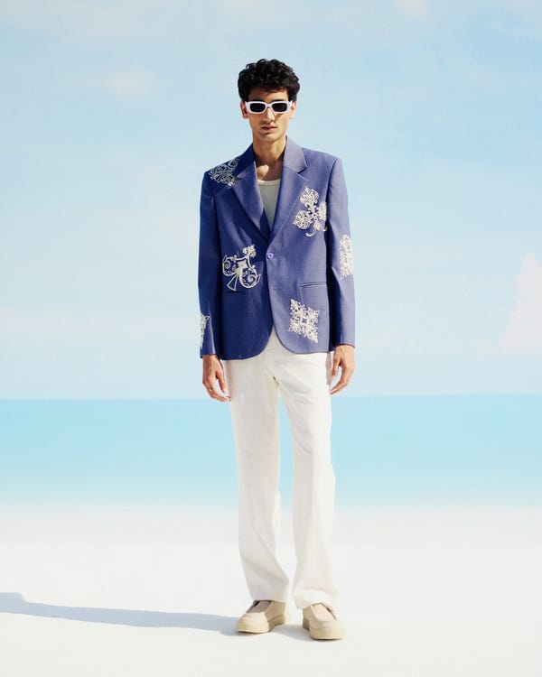Perte D'ego — Côte d’Azur Hand Embroidered Blazer
