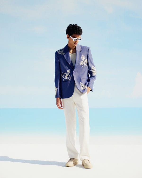 Perte D'ego — Côte d’Azur Hand Embroidered Blazer