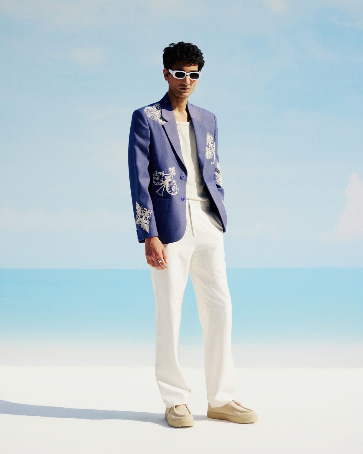 Côte d’Azur Hand Embroidered Blazer - image 3