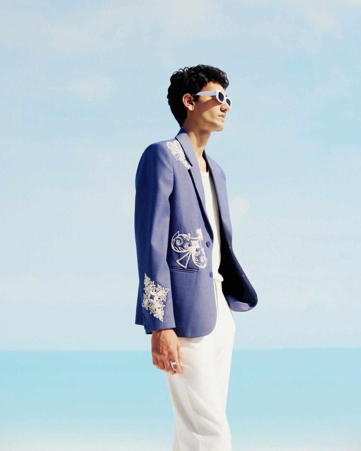 Côte d’Azur Hand Embroidered Blazer - image 4