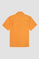 Orange floral embroidered shirt view 4