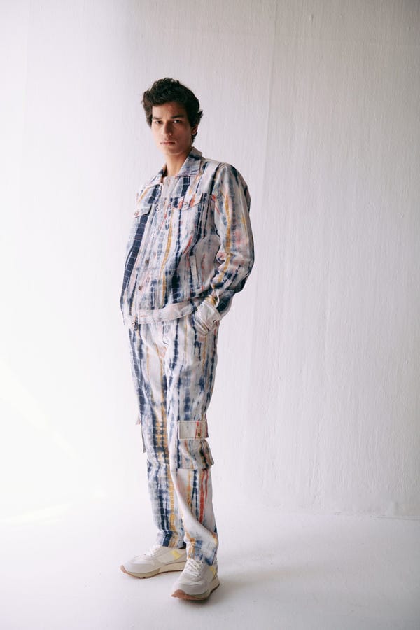 Perte D'ego — Multicolor shibori Cargo pants