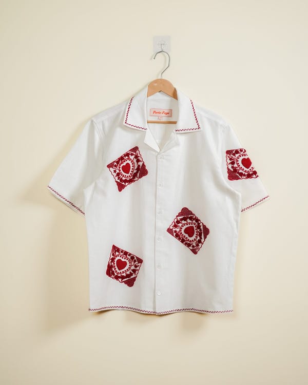 Perte D'ego — "Love letters to you" hand embroidered Shirt