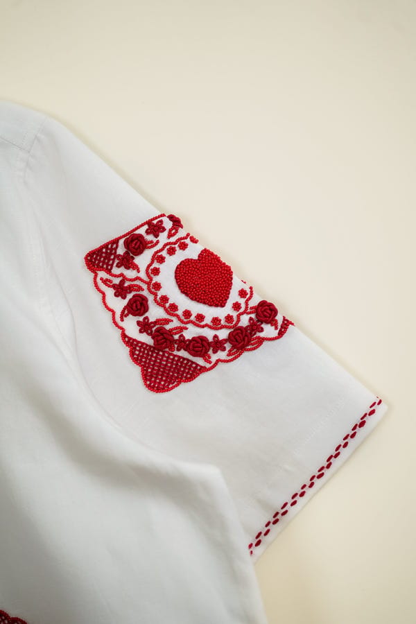 Perte D'ego — "Love letters to you" hand embroidered Shirt