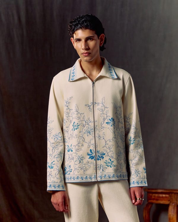 Perte D'ego — Floral sketch twill jacket