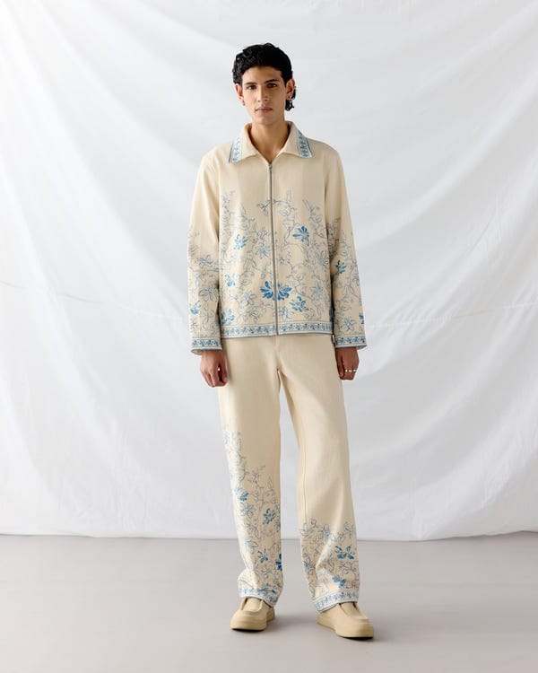 Perte D'ego — Floral sketch twill jacket