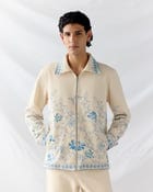 Floral sketch twill jacket view 3