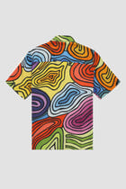 Multicolor abstract shirt view 2