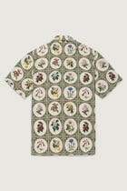 Botanical illustrations half sleeves shirt- Green view 3