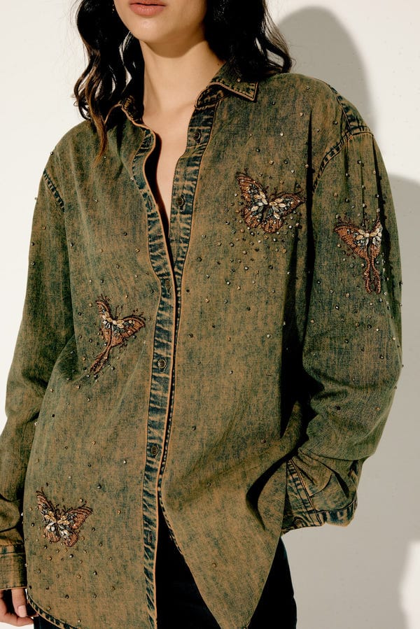 Perte D'ego — "Le Monarch" stonework shirt